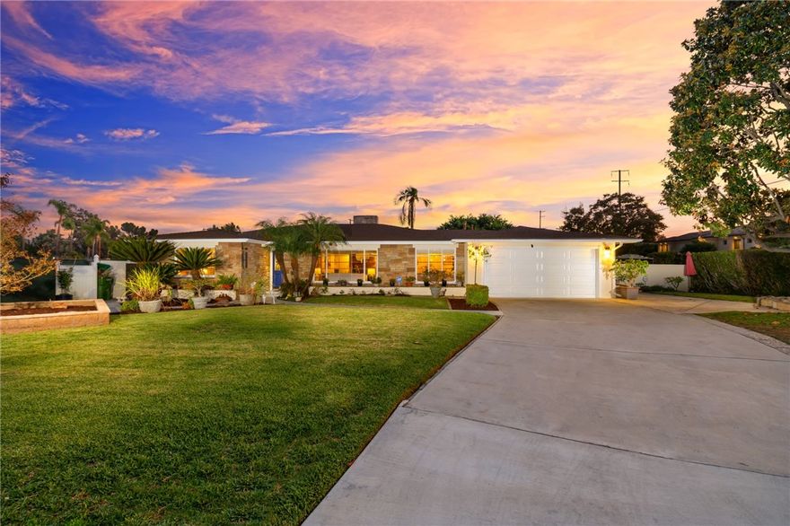 Welcome to 182 W. Wistaria, a timeless single-level traditional home that is situated on an expansive 16,219 sq. ft. lot. Blending classic elegance with modern comfort, this home offers a refined retreat designed for graceful living and effortless entertaining. This home features warm stone facades, mature landscaping and abundances of fruit trees.  As you enter you are greeted with sunlit, open interiors, gleaming hardwood floors, and large picture windows showcasing stunning views of the mountain. The kitchen features generous counter space, lots of cabinetry, and a convenient built-in workstation ideal for today’s modern lifestyle. The thoughtfully designed layout features three spacious bedrooms, a dining room, formal living room and family room each with its own wood-burning fireplace. The primary suite is a serene oasis with gorgeous views of the tranquil backyard and a spa like bath that includes a deep soaking tub, a spacious walk-in shower, and dual vanities. Additional features is a resort like backyard with sparkling pool, covered gazebo, BBQ area and  2 car garage with a long driveway that’s great for boats and RV parking. Don’t miss out on the opportunity to own this beautiful home!