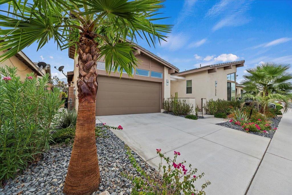 Welcome to Desert Luxury Living at Escena. Discover this highly sought after single level, 3 bedroom, 3 bathroom golf course home in the prestigious Vermillion enclave of the gated Escena community. Designed with modern style and effortless comfort, this residence combines an open floor plan, soaring ceilings, and walls of glass to create a light-filled retreat with seamless indoor & outdoor living. The chef's kitchen is perfect for entertaining with a large island and breakfast bar, sleek stainless appliances, abundant cabinetry, and direct access to a private enclosed side patio. The spacious living and dining area features 9 foot ceilings, recessed lighting, a cozy fireplace, and dramatic sliding glass doors that open to an expansive covered patio with breathtaking views of the Escena Golf Course fairways and the majestic San Jacinto Mountains.The primary suite offers a true escape with vaulted ceilings, recessed lighting, a large picture window framing mountain views, and a spa inspired bath with dual vanities. Guest bedrooms are generously sized with high ceilings, perfect for family and friends.Step outside to your resort style backyard with a sparkling pool, spa, and firepit, ideal for both relaxation and entertaining. Additional highlights include tile floors, central heating & AC, 30 solar panels, a laundry room with utility sink and cabinetry, and a welcoming courtyard entry.Perfectly located near shopping, dining, the airport, and downtown, this home has been lovingly maintained by its original owner and shows true pride of ownership.Experience the best of desert living in Escena where modern luxury meets breathtaking views.