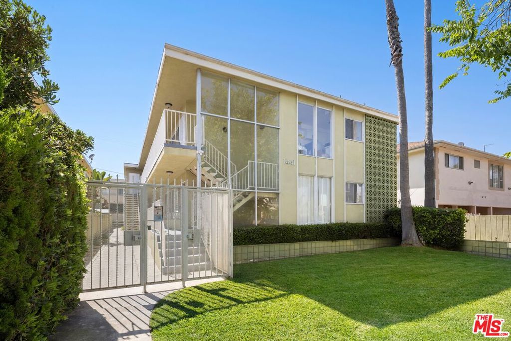 1441 S Hayworth Avenue offers location, upside, and security in one of LA's most in-demand rental corridors. Faircrest Heights remains a top choice for tenants seeking convenience, charm, and access. Located west of Fairfax and adjacent to Carthay Square, this location offers tenants seamless access to Pico-Robertson, Beverly Hills, and Mid-City. This pocket of the city continues to draw young families and professionals seeking lifestyle convenience, access to retail and dining, and proximity to key employment centers. 1441 S Hayworth presents approx. 37% upside compared to renovated comps, with projections to stabilize at a 9.73 GRM and 7.35% CAP. Built in 1961, the 8-unit building features a mix of (2) 2-bdrm, 2-bath units and (6) 1-bdrm units. Several units have been upgraded with modern, renter-friendly finishes, including wood laminate flooring, quartz countertops, stainless steel appliances, updated cabinetry, and ceiling fans. Amenities include controlled access, approx. eight gated parking spaces, on-site laundry, and completed soft-story retrofitting (buyer to verify). 1441 S Hayworth is a well-maintained mid-century building with architectural charm, value-add potential & many location amenities.