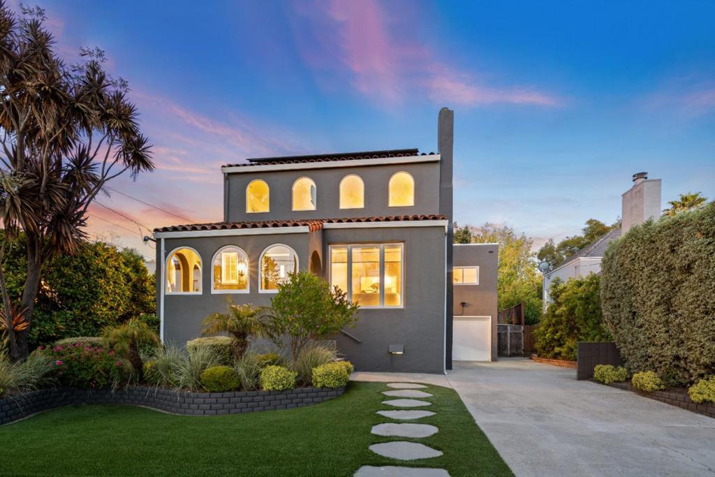 A rare 4-bedroom home w/ a luxury pool & full outdoor kitchen in Burlingames premier neighborhood the ultimate California lifestyle. A gracefully arched covered front porch sets the tone for the homes timeless elegance, offering a refined pause before entering. Inside, sun-drenched public rooms reveal refinished hardwood floors, designer lighting, & classic architectural touches that create a warm, sophisticated ambiance. The layout includes a spacious living room w/ fireplace, a bright formal dining room, & a separate family room that opens directly to the backyard. The kitchen features shaker cabinetry, quartz countertops, SST appliances, & a cheerful breakfast nook. Upstairs, 4 generous bedrooms provide versatility & abundant natural light, including one w/ access to the deck. The showstopping backyard features a fully automated pool and spa with solar heating, and a fully equipped outdoor kitchen with grill, sink, refrigerator, and built-in storageall surrounded by mature landscaping for privacy & tranquility. Additional highlights include owned solar panels, 2 Level 2 EV charging stations, a detached garage, a new roof, upgraded systems , & an unbeatable location close to Downtown Burlingame, top-rated schools, local parks, & commuter routes.