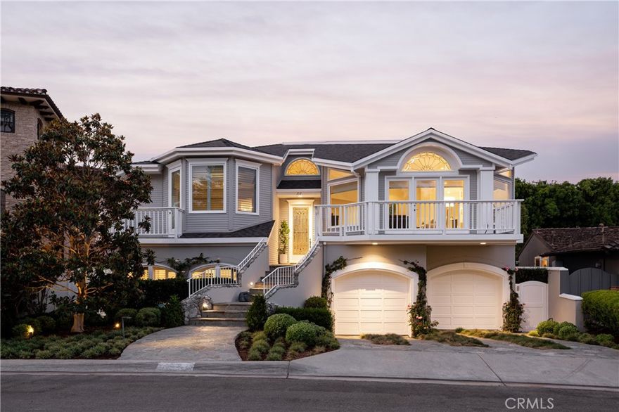 212 Kings Place, is nestled in the beautiful neighborhood of Newport Heights/Cliff Haven in the heart of Newport Beach. This expansive 4-bedroom, 6 bathroom home offers approximately 4,378 square feet of living space, designed for relaxed coastal living.

Upon entering, you'll be greeted by custom woodwork that infuses elegance and warmth throughout the home. The family room is a dream, showcasing stunning views through oversized windows, perfect for both relaxation and entertaining. Whether you're hosting friends or enjoying a quiet night, the ambiance is unbeatable.

The remodeled kitchen is a culinary delight, featuring a spacious island, marble countertops, a six-burner Wolf stove, walk-in pantry, and an informal eating area with views of Fashion Island.

The main level includes a primary retreat with a remodeled bathroom, complete with dual sinks, a large walk-in closet, a tub, and a walk-in shower. This level also features a versatile living or music room, a formal dining room, and powder bath.

Downstairs, you'll find three generous-sized bedrooms, one with an en suite bath. There's also a large bonus room with a wet bar and refrigerator, ideal for entertaining. Additional features include a second powder bath, a guest bath with dual sinks, a sauna, and an oversized laundry room.

The exterior is just as impressive, with expansive gardens, built-in seating, a dining gazebo, a cozy fire pit, and a barbecue area. Located in the desirable Cliff Haven community, you're close to all the excitement Newport Beach has to offer.

A standout feature is the rooftop deck, offering panoramic views and coastal breezes. It’s the perfect spot for morning coffee or sunset gatherings. 

This home beautifully blends elegance, comfort, and coastal charm. Whether savoring the custom finishes inside or enjoying the rooftop deck outside, 212 Kings Place is a house you would be proud to call home.