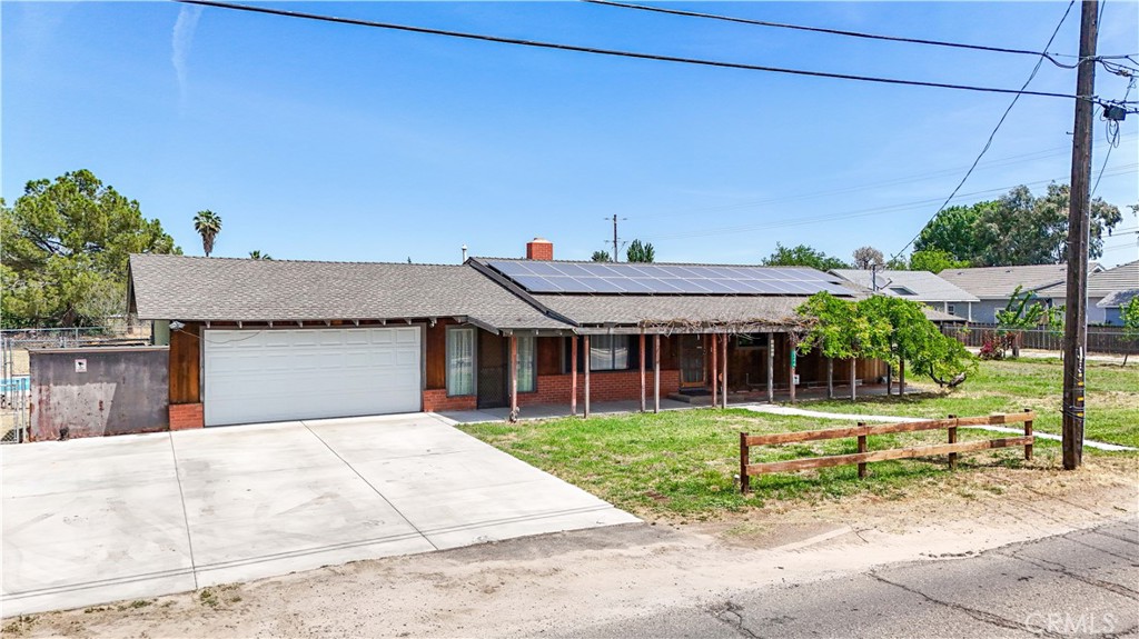Come see this charming country 3bd - 2ba home with an office and a bonus room on 1 Acre! Perfect for remote work, guests or simply enjoy 5 rooms! Near Atwater Shaffer Lakes and not far from UC Merced, this property also has a beautiful pool replastered in 2022 and new pool vacuum. There's great energy efficiency with 25 owned solar panels that are paid off! Bring your farm animals, the former owner had horses or maybe you want goats, chickens or dogs there's plenty of room! Even RV parking, boats, toys or build an ADU. The house has a one of kind kitchen, gas cook-top, fridge included, dual pane windows through-out and alarm system. Plus handi-cap features with grab bars in all bathrooms and an easy access shower. Don't miss this all-in-one property that blends rural charm with local convenience. This property sits on the city/county line where you can enjoy the country life with the benefits of the city and birds chirping all day. Whether you're looking to homestead, entertain, or simply spread out – this home has it all. Selling as-is, reach out for an appointment today.