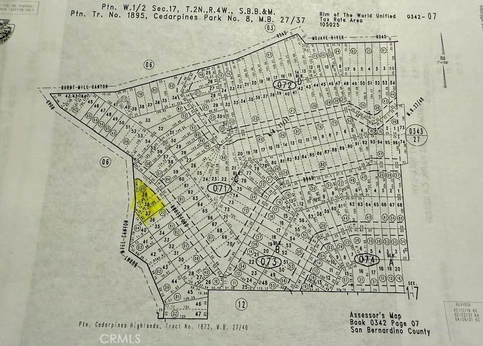 Welcome to this beautiful GEM that has not just one lot, but three lots for sale. Lot#37, Lot#38 and Lot#39 all located in the City of CedarPines Park, CA. APN#0342-073-05-0000 Enjoy the spectacular views of mountain scenery. Go Direct.