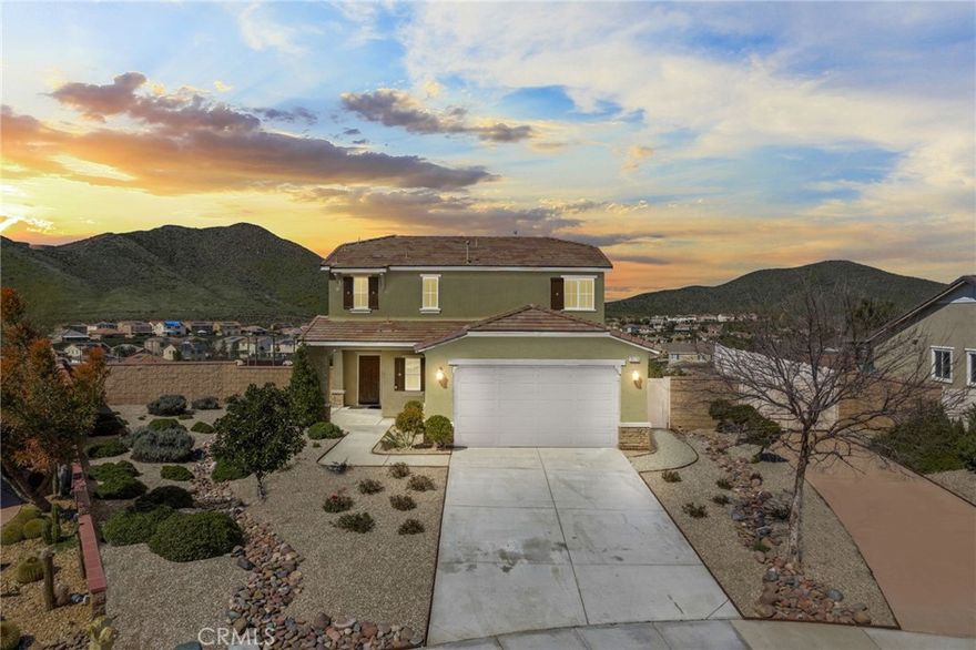 Elevated living in Canyon Hills! Beautiful sunsets, fireworks shows, and snow-capped mountain views right from your backyard!

This well-maintained home sits on one of only three premium oversized lots in the neighborhood (1/3 of an acre with plenty of space for a pool or an ADU), which are rarely on the market. 

Low maintenance, water-wise beautifully landscaped front and back yard with a fire pit.  Energy efficient, beautiful, clean, bright, and spacious 4-bedroom home with 3 full bathrooms and a downstairs bedroom and full bathroom.  

9 ft ceiling downstairs, granite countertops, oversized master bedroom closet, walk-in pantry and a "Harry Potter" closet under the stairs, and a separate laundry room downstairs.  Ceiling fans in every bedroom and the living room.    

Low HOA dues pay for 3 community pools and parks, and Herk Boruis Elementary School is just a short, one-block walk away.  Views and space you always wanted and a home you can be proud of!  

Turn-key with a fresh interior paint!