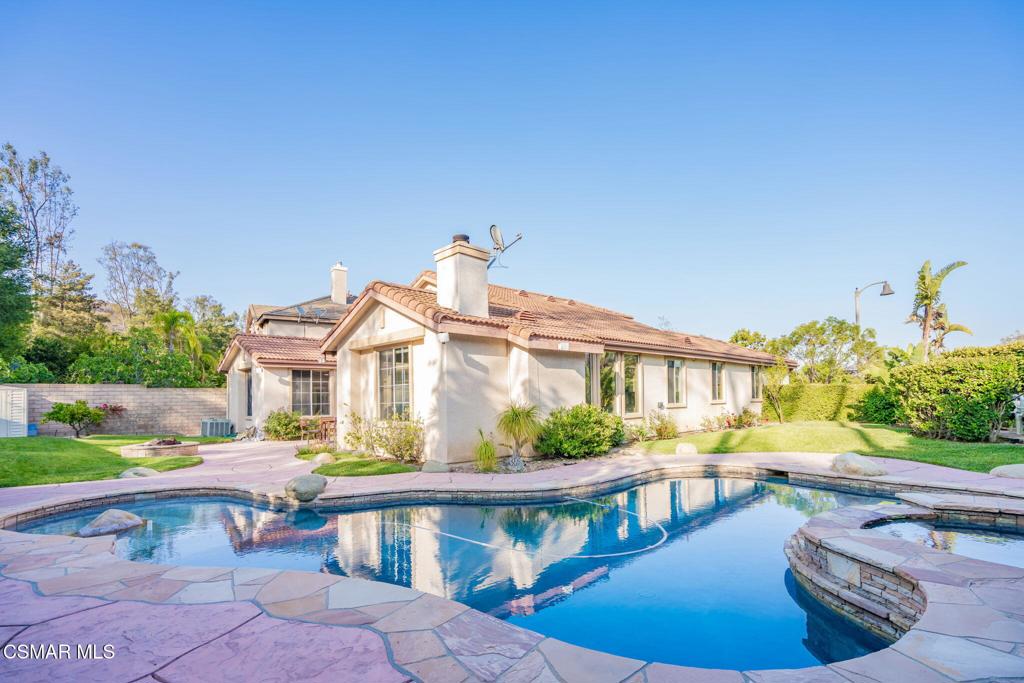 Welcome to this beautifully updated 3-bedroom, 2-bathroom home featuring a versatile bonus room with its own private entrance perfect for a home office, guest suite, or creative studio. Nestled on a spacious corner lot, this single-story gem offers the ultimate indoor-outdoor lifestyle.Step into a backyard built for entertaining, complete with a sparkling pool, secluded stand-up jacuzzi, and lush landscaping. Enjoy peace of mind with brand-new pool equipment, fully accessible via wireless controls making pool care a breeze.Inside, you'll find stylishly updated bathrooms, generous natural light, and a layout designed for comfort and flow. Whether you're hosting guests, relaxing poolside, or enjoying a cozy evening in, this home offers the perfect blend of modern upgrades and laid-back charm.Don't miss your chance to own this unique and inviting retreat!