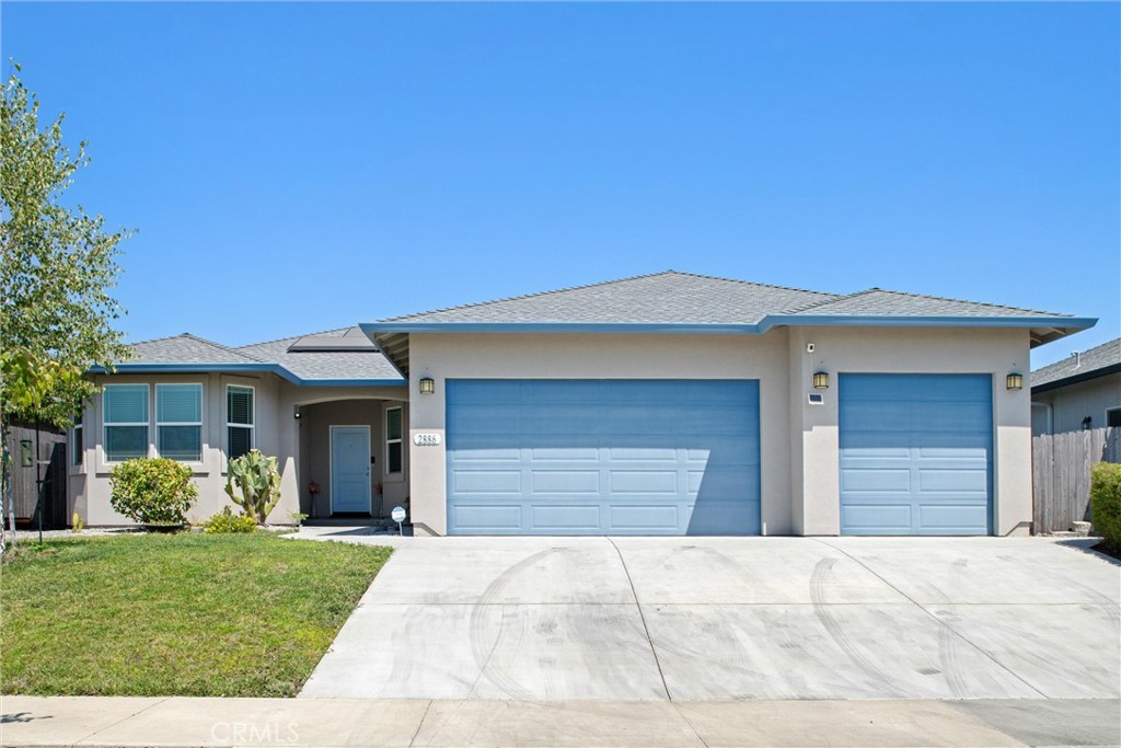 What a location! Check out this beautiful newer built home, located in the highly sought out Belvedere Heights subdivision! This home features a hard to find split floor plan with 2 bedrooms on each side of the house and 3 full bathrooms. Large open kitchen with quartz counter tops, stainless steel appliances, tile flooring and a large pantry. Master bedroom is spacious with a big walk in closet, your own personal master bathroom and your own personal exit to the backyard. Master bathroom includes a tiled walk around shower, dual sinks and quartz counters. This property also includes a gas fireplace, recessed lighting, ceiling fans throughout house, whole house fan, vaulted ceilings and a ring security system. Inside laundry with an abundance of storage, sink and a large folding counter. Private backyard with a covered patio and a ceiling fan for those hot days. Close to shopping, schools, Meriam Park, bike trails and close to freeway access. All of this plus a 3 car garage and solar! Don’t miss this one! This won’t last long!