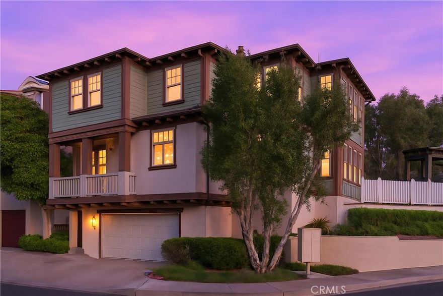 Discover one of Corona del Mar’s best-kept secrets—a completely detached, stand-alone residence in the coveted Sailhouse community, offering more square footage than a front duplex unit and perfectly positioned on an elevated interior lot at the north end of the Village. This home blends privacy, functionality, and timeless design with the convenience of a prime CDM location.



A wraparound patio with built-in BBQ creates the ideal setting for alfresco entertaining, while an additional balcony off the kitchen provides a breakfast or cocktail retreat. Step inside to find an abundance of natural light streaming through expansive windows, illuminating the casually flowing living areas. Stone flooring grounds the interiors, while a granite-clad kitchen with gourmet appliances serves as the heart of the home. The main level features a formal dining room, powder bath, spacious living room with a flexible office/bar alcove, and a separate family room with a cozy fireplace just off the kitchen. Unique to this home is the highly desirable transitional vestibule directly off the attached two-car garage, complemented by a generously sized laundry room for out-of-sight storage and everyday ease. The garage itself offers ample built-in storage space, epoxy flooring, and direct access for convenience.



Upstairs, three bedrooms await, including two light filled secondary bedrooms and a stunning primary suite that boasts vaulted and plantation style open-beamed ceilings, a private balcony, dual vanities, a separate water closet, jetted tub with fireplace, expansive wall of closets plus a walk-in closet; all accented by an abundance of windows welcoming in light and soft coastal breezes.



Additional enhancements include central HVAC and heating—an often-unavailable luxury in many Flower Street homes—as well as custom window coverings and thoughtful upgrades throughout. This rare combination of comfort, design, and functionality makes this residence truly stand out.



Located within walking distance to Fashion Island’s luxury shopping and dining, Corona del Mar Village boutiques and cafes, and iconic beaches including Big Corona. This home also offers quick access to the 73 and 405 freeways for seamless connectivity.