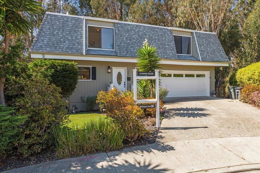 Tucked at the end of a quiet cul-de-sac, this move-in ready Santa Cruz home blends comfort, thoughtful updates, and an enviable location near parks, trails, and beaches. The open floor plan features brand-new LVT flooring, fresh interior paint, and soaring ceilings. A wood-burning fireplace adds warmth and charm to the living room, while the kitchen offers granite counters and upgraded cabinets. All three bathrooms showcase sleek quartz surfaces, enhancing the homes modern style. Recent upgrades including a new roof, sewer lateral, one-year-old furnace, front porch, and cabinetry provide peace of mind. The spacious primary suite is joined by two additional bedrooms, each with private balconies overlooking a serene greenbelt. A versatile bonus room can serve as an office, den, or guest quarters. Expansive decks with two large gathering areas create the perfect setting for BBQs, entertaining, or relaxing outdoors. The low-maintenance yard makes upkeep simple. Steps from University Terrace Park and Dog Park, with easy access to Mission Street shops, Cafe Brasil, New Leaf Market, and the farmers market, this home is also minutes from UCSC, West Cliff Drive, Natural Bridges, and world-class beaches.