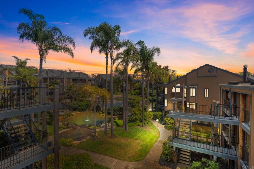 Coming Soon! Top floor end unit steps from scenic Carlsbad beaches in a gated community that feels like a tropical paradise! Two primary bedrooms and FOUR patios to enjoy true coastal living! 1 car attached garage and one assigned parking space, in unit laundry, fresh interior paint and bathroom flooring. More photos to come!