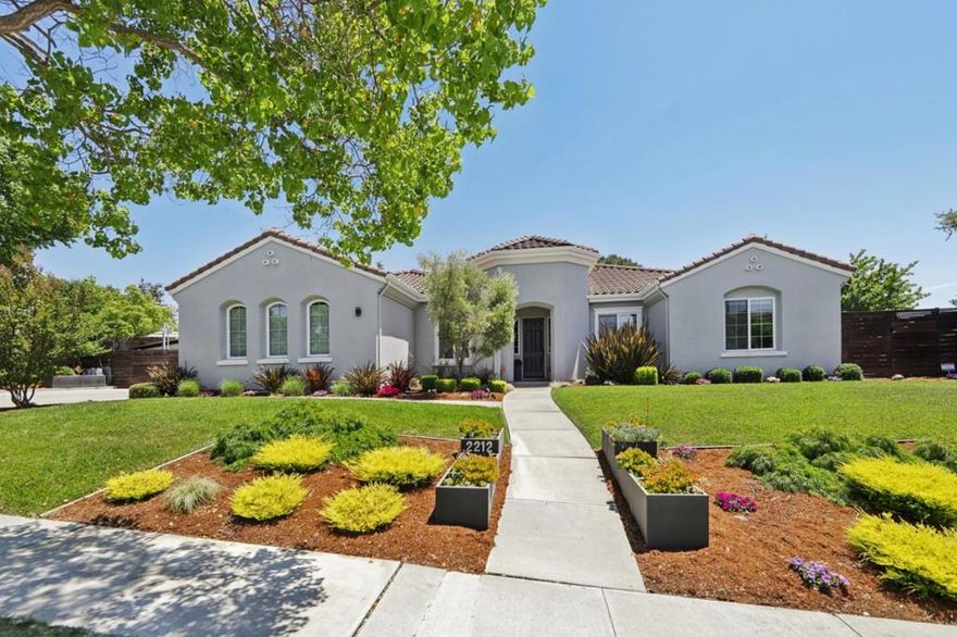One of San Jose's Finest Modern Estates Where Elegance Meets Entertainment. This stunning single-level estate in coveted Bel Aire Estates is a true entertainers dream, set on a sprawling 23,330 sq ft lot w/ every inch of this estate thoughtfully crafted with no detail spared. Featuring 5 bedrooms + office, & seamless indoor-outdoor flow, the home is designed for both luxury living & unforgettable gatherings. Enjoy a grand rotunda entry, soaring ceilings, folding glass walls, a full-height fireplace, & motorized pergola perfect for CA living. The chefs kitchen is a showstopper equipped with top-tier Dacor appliances, quartzite island, wine system, pantry & butlers pantry. Smart tech powers the entire home with Savant AV control, whole-house Sonos, WiFi6 access points, CAT6 wiring, & solar. The primary suite is a serene retreat with spa-like bath and private yard access; one bedroom includes an ensuite, ideal for guests or multigenerational living. Outside, resort-style amenities abound: a sparkling pool & spa, outdoor kitchen, view deck, bocce & basketball court, smart pergola, gazebo, & even a dirt bike track. A detached cottage adds potential for ADU expansion. This is more than a home, its a rare lifestyle offering with every detail curated for comfort, tech, & elevated living.