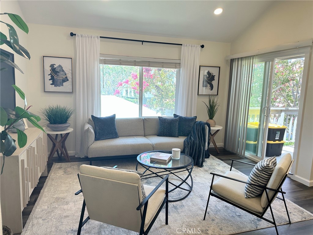 Stunning 2-Bedroom, 2-Bath Upper-Level Condo in Desirable Orangetree Community
Experience rare privacy in this beautifully upgraded upper-level unit with direct, private access—no shared entry with neighbors. Featuring soaring ceilings with recessed lighting and abundant wide windows, this home is bathed in natural light and offers a bright, inviting atmosphere.
Enjoy an oversized front balcony with outdoor lighting and serene tree views—the perfect spot to unwind after work. The modern kitchen and bathrooms feature quartz countertops, stainless steel appliances, a striking waterfall island, and stylish lighting. A dedicated laundry area accommodates a side-by-side washer and dryer. Both bedrooms include generous closet space, and the home is finished with laminate flooring throughout. Ideally located in prime Irvine, this condo is minutes away from major freeways yet close to top-rated schools, shopping, and dining. Close to Oak Creek Community Park or take advantage of the nearby Metrolink station and it is perfect for commuters to LA or San Diego.
The Orangetree community offers fantastic amenities: pools, spa, tennis court, and a clubhouse—plus plenty of guest parking. HOA fees are low, with no Mello-Roos, and cover water and trash pickup. Minutes from the Irvine Spectrum, Great Park, and Marketplace. This turnkey property combines modern design, excellent convenience, and resort-style living. Don’t miss this exceptional opportunity in one of Irvine’s most sought-after neighborhoods!