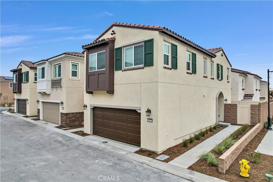 Beautifully furnished 3 bed and 2.5 bath new construction in the popular community of Rose Glen in Upland. This home is 1,570 sq ft with an open floor plan. There is a large master ensuite with a beautiful bathroom and walk in closet. All appliances included including fridge, washer and dryer. Home is highly energy efficient with solar that cuts your electricity bill at no additional cost to tenants. The community offers a tote lot and  exercise areas for fun and fitness. Conveniently located near major shopping plazas, schools and parks. (Tenants have an option to bring there own furniture if you do not wish for the property to be furnished.)