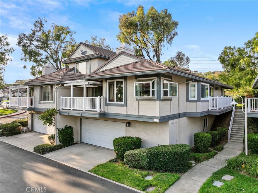Nestled in the sought after Sommerset gated community of Brea, this updated 3 bedroom, 2bath home offers over $120,000 in upgrades with an open concept of living space offers privacy and convenience. Direct access to main level of property from patio of master bedroom, without needing to go up exterior stairs.  This lovely home is conveniently located next to greenbelt area and move in ready.  This lovely home offers a living area with fireplace, master bedroom ensuite with walk in closet, bathroom, and formal dining room area. The beautiful kitchen has generous amount of storage/cabinetry, stainless steel appliances,  beautiful countertops and backsplash. Attached to the living area are 1 of the 2 outdoor spaces this lovely home has to offer. Master-bedroom opens up to a spacious patio. You’ll be delighted with the amount of storage space in the expansive 2 car garage. Additional bonus room below living area that can be a den/home gym/office. Behind the gates you’ll find a pool, spa, tennis courts, security and gated community. Property is located near freeway, award winning schools, and shopping.