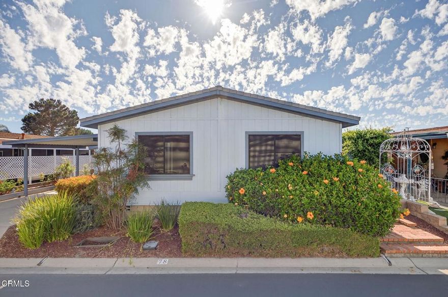 Located behind the gates in the 55+ Community of Poinsettia Gardens. Just minutes from the 126 Freeway for easy access but it feels like the countryside is yours.  With 1440 square feet this 2/2 features an open floorplan with loads of storage. The extra-large patio makes entertaining a breeze. Vaulted ceilings allow all the beautiful East Ventura sun in to keep it bright and cheerful.You not only have a spacious 2 car garage, but an additional carport for more coverage.This home has been in the same family from day 1 and lovingly cared for.Priced to allow room for the new owner to put their finishing personal touches in.The community features a beautiful clubhouse with  enclosed pool and spa to enjoy year round. With RV parking, you can store your motorhome close by and leave for a fun trip at anytime you feel like traveling at moment's notice.When you are ready to take the step into your next chapter in life...this is the home for you.