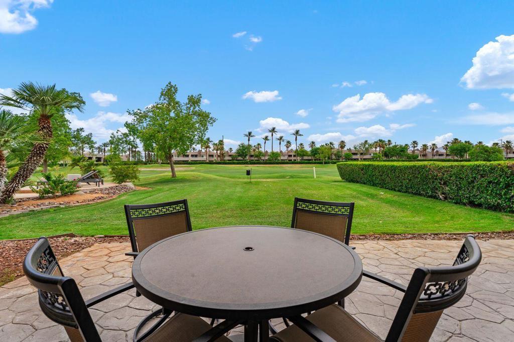 Available June 15th. Also Available Oct, Nov. Dec. Jan. Feb. at $5,400 per month. This Mission Hills, Condo is a Gem! Boasts beautiful views of Mission Hills golf course and our surrounding mountains beyond. Featuring 3 Bedrooms, 1 & 3/4 baths. Third bedroom is open to Livingroom . Home has been updated and ready to welcome new tenants. Updated bathrooms and kitchen appliances, stone counters and fully furnished per inventory. Also includes 2 car garage plus golf cart garage (golf cart not included in lease). This property shines and is the perfect desert home. Schedule your showing today!