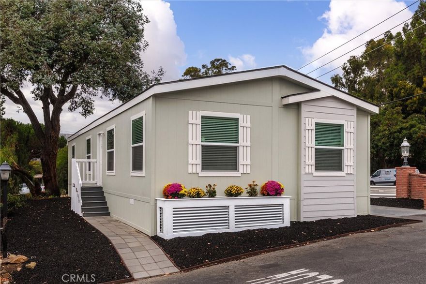 Step into this brand new 2025 Champion double-wide home located in the sought-after Colonial Manor Mobile Home Park in beautiful San Luis Obispo. Featuring 2 bedrooms and 2 bathrooms, this home boasts an open-concept floor plan that maximizes space and natural light. The modern kitchen is equipped with sleek stainless steel appliances, plenty of cabinetry, and a functional layout ideal for cooking and entertaining. Enjoy the convenience of indoor laundry with generous storage space, making everyday living effortless. With a $995/month space rent, this home offers an affordable way to enjoy the charm and lifestyle of San Luis Obispo, all within a welcoming and well-maintained community. Perfect for first-time buyers, downsizers, or anyone looking for modern, low-maintenance living.