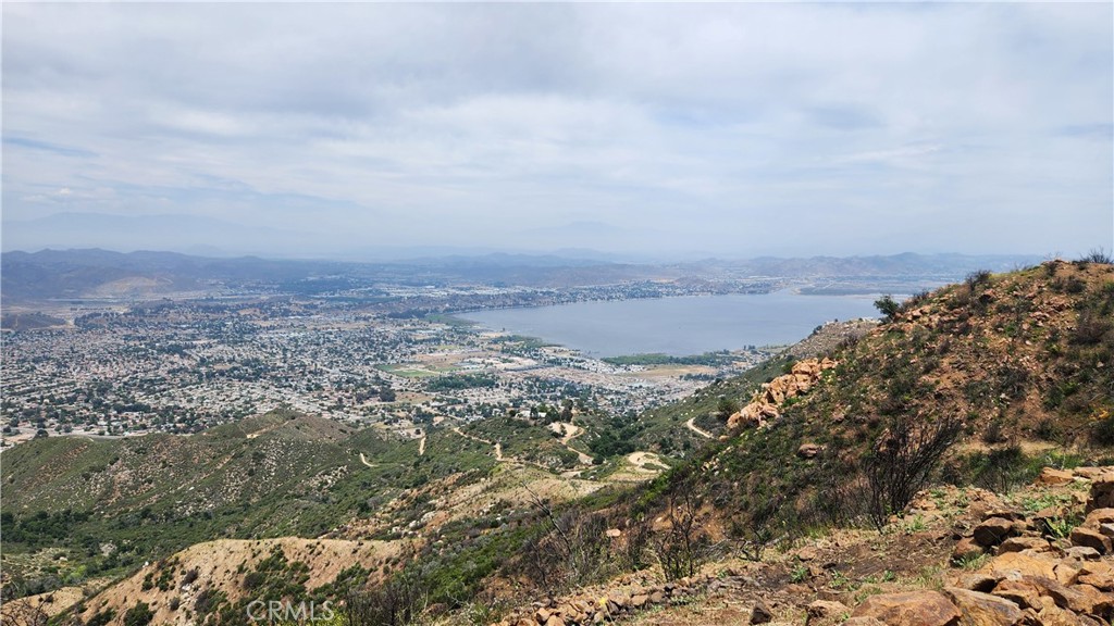 Stunning views from this 30 acre plus parcel. Secluded area with views of Lake Elsinore and surrounding mountain.
