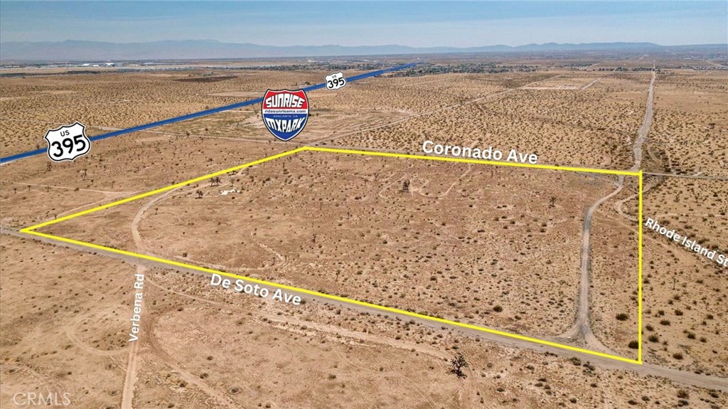 Lots of Opportunity with this 40 acre lot just down the street to major HWY 395 in Adelanto, CA. This property is zoned DL 2.5 for 2.5 acre minimum lot sizes, but also poses much value add opportunity. The Sunrise Motorcross Track is undergoing a potential zone change into a LARGE INDUSTRIAL DEVELOPMENT, which could have a positive impact to the surrounding neighbors to be zone changed as well, or have demand for other purposes. There's also great potential for Solar Farm or Religious Centers or any type of RECREATIONAL USES & POSSIBILITIES. For example, just on the other side of the highway is the famous Thien Vien Buddhist Temple Meditation Center, and also the LKQ Auto Recycling plant, which give just a couple examples of miscellaneous type uses that could work. Buyer to verify any and all marketing information to satisfy themselves.