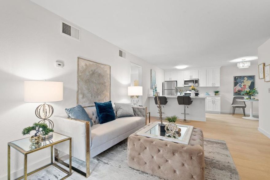 Beautifully remodeled ground-floor 2 bed, 1 bath condo in the desirable and secured Mission Grove community. Updated with permits, this move-in ready home features central heating, new flooring, fresh paint, new soft-close cabinets, modern stainless-steel appliances, quartz countertops, stylish fixtures and a refreshed bathroom with new shower surround and refinished tub. Enjoy your private patio with additional storage, covered carport parking space and access to community amenities including a pool, spa, sauna, gym, recreation room and laundry facilities. Excellent location near major tech hubs, shopping, dining, freeways (280, 680, 101) and VTA Light Rail. Minutes from Japantown, SJSU and the airport. Ideal for first-time buyers or investors looking for a turnkey rental - don't miss this opportunity to own an updated home in the heart of San Jose!