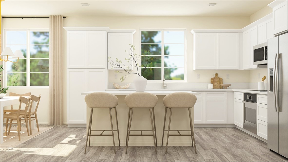 NEW CONSTRUCTION! Includes Upgraded Flooring! Ready for Quick Move-in! This new two-story home four bedroom home is ready for modern lifestyles. An open-concept layout on the first floor combines the kitchen, living and dining areas to offer simple transitions and multitasking. On the second floor, three bedrooms and the lavish owner’s suite.
Outbound is a new series of single-family homes, now selling at the Renaissance masterplan in Rialto, CA. This gated community offers fantastic onsite amenities, including a relaxing swimming pool, playground, dog park, tot lot and much more. The best of local shopping, dining and entertainment is just minutes away at the Renaissance Marketplace. With a prime location near the I-210 and I-15 freeways, residents will enjoy convenient commutes to Los Angeles, San Bernardino and other surrounding areas. The community is conveniently located near top universities, including California State University, San Bernardino (CSUSB) and the University of California, Riverside (UCR), providing excellent opportunities for higher education.