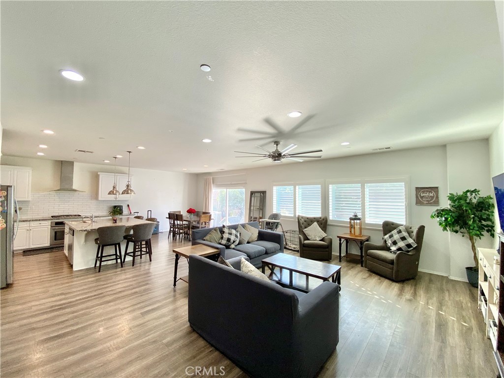 Welcome to this beautifully upgraded 5-bedroom, 4-bathroom home located in the heart of Jurupa Valley. Boasting a versatile layout and modern upgrades throughout, this home is perfect for multi-generational living, entertaining, and everyday comfort.
One of the standout features is the attached in-law quarters, offering its own private entrance, full bathroom, and additional bedroom—ideal for extended family, guests, or even rental income potential.
Inside, enjoy a bright and open floor plan with upgraded laminate flooring and recessed can lighting throughout. The kitchen has been thoughtfully enhanced with high-end appliances, making meal prep and entertaining a breeze.
The exterior is just as impressive. The front yard features professionally upgraded landscaping, while the backyard is designed for low-maintenance enjoyment with decorative stamped concrete surrounding the home. An engineered stone retaining wall adds style and durability, and a large storage shed provides extra space. The upgraded gate offers convenient access to park vehicles in the backyard—perfect for extra cars, toys, or work vehicles.
Plenty of room remains to install an above-ground pool or spa to create your personal backyard oasis.
Additional highlights:**
* No HOA
* Maintenance-free backyard
* Gated side access
* Large shed included
* Move-in ready condition
Don't miss your chance to own this beautifully upgraded, multi-functional home in a desirable Jurupa Valley neighborhood. Schedule a showing today!
