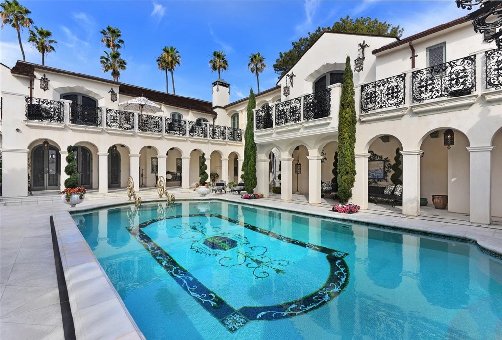 This distinctive La Jolla landmark estate, originally designed in 1929 by renowned architect, Thomas Shepherd, rests on a rare double lot in prestigious Lower Hermosa. The residence has been completely renovated and expanded to include 6 en suite bedrooms, 8 full baths plus 2 powder rooms, a theatre, wine cellar, 5 spectacular courtyards, and a glass mosaic pool with a pool house. Historically designated providing an enormous tax benefit under The Mills Act (see supplement). Neighborhoods: Lower Hermosa Equipment: Garage Door Opener,Pool/Spa/Equipment, Range/Oven Other Fees: 0 Sewer: Sewer Connected Topography: LL