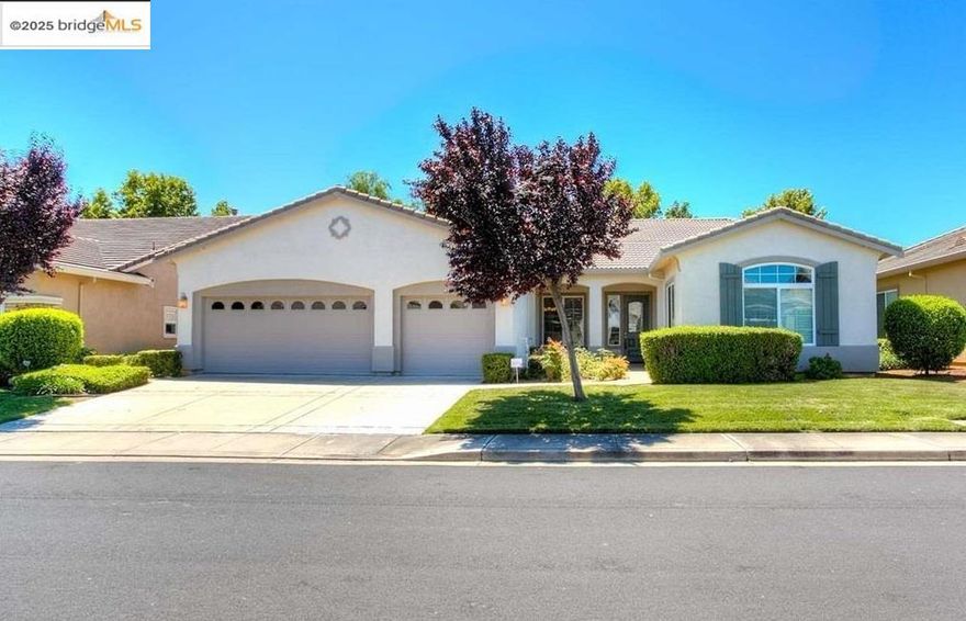 Summerset is a 55+ community. Gorgeous Magnolia model on the golf course. Quiet dead end street. Open spacious floor plan. Two master-suites! Large office or guest room. Refrigerator, washer & dryer stays as does the whole house vacuum. Solar is owned and included. Crown molding. Granite Counters. Spectacular view across two fairways. Be sure to see the huge Recreation Center with it's two pools, large meeting rooms, library, exercise rooms, by far the largest in any Summerset! Come and enjoy all the activities Summerset has to offer!