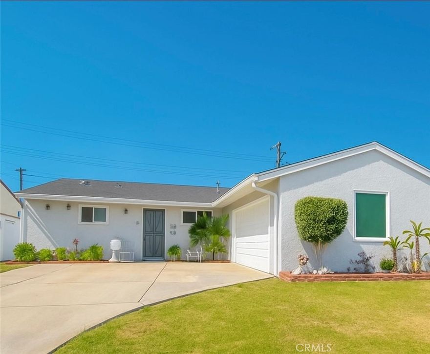 Welcome to this delightful 3-bedroom, 1.5-bath Home, ideally situated in the vibrant heart of Cypress. Boasting a spacious open floor plan, this 1,330 sq ft home sits on a generous 6,000 sq ft lot, offering both comfort and functionality. Recent updates include paint and Vinyl flooring, as well as energy-efficient double-paned windows, and inside doors on all bedrooms.  The expansive driveway easily accommodates up to 5 vehicles or an RV, complemented by a full-sized 2-car garage—perfect for families and entertainers alike. This home is move-in ready, with a layout that invites you to make it your own.  Enjoy unparalleled convenience with top-rated schools just a short stroll away, including Oxford Academy, Cypress High School, Lexington Junior High, and Cypress College. You're also moments from premier shopping, dining, and local parks, freeways, making this location as practical as it is desirable.  It won't last!