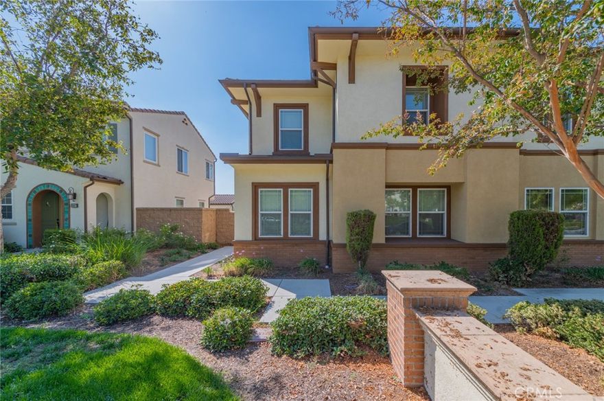 Welcome to this beautiful 4 bedroom 3 bathroom corner unit townhouse situated in the prime location of Chino College Park Community.  It gives residents easy access to restaurants, shopping centers and freeway. The community offers biking and walking trails, pools, children water splash play ground, BBQ grill stations, pools, gym and a park to fulfill your living style.  Entering the property through the front door, you will see fresh new paint, gallery kitchen, with open floor plan of living room and family room at the main floor.  The main floor layout includes a convenient downstairs bedroom and bath which is ideal for guests or Muti- generational living.  Flooring and kitchen ventilation hood were renovated in 2022.  

Three bedrooms and 2 bathrooms on the second floor are very spacious to accommodate you and your family.  The master bathroom has double sinks, a separate tub, separate shower, and a generous walk-in closet.  The individual laundry room on the second floor makes everyday life a lot easier. 

Outdoor backyard with a green lawn and large concrete floor area in the large backyard that is low maintenance.   

Please don't miss out this opportunity to make this house yours.  The house is vacant and move in ready. Schedule a tour today!