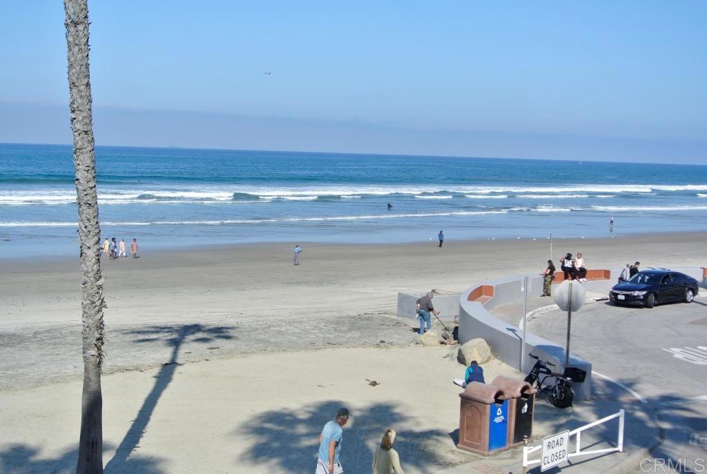A rare opportunity for a long-term, unfinished rental on the beachfront has become available! A beautiful, remodeled, well-maintained condo on the second floor offers unobstructed views of the ocean, white water, sand, Oceanside's famous pier, surfers, and all the beach activity! The views couldn't be better! The coastal breeze, stunning sunsets, and the sound of the waves provide a perfect way to start or end your day. Walking distance to the harbor, all the restaurants, coffee shops, Farmers Market every Thursday, and shopping. You can catch the Coaster to San Diego with several stops, including Carlsbad, Del Mar, and more. Living by the beach is a lifestyle! Come and check it out! All appliances, including the stacked washer and dryer, are included. There are two assigned underground parking places. This community is gated.