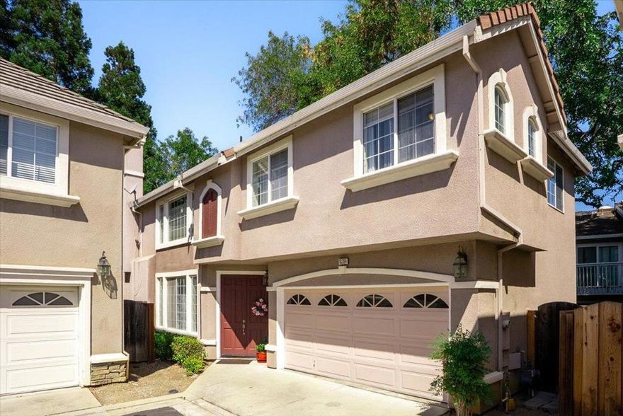 This lovely home full of natural light sits at the end of a quiet cul-de-sac in a neighborhood of well-maintained homes. With 1800 sq ft of living space featuring four bedrooms, including a primary bedroom with ensuite overlooking the backyard, and a dedicated laundry room. Downstairs features hardwood floors, an updated kitchen with granite countertops and an adjacent dining area complete with a cozy fireplace. Patio doors off the kitchen open up to the backyard with plenty of space to entertain! Two car attached garage.   This house is move-in ready right in the heart of Silicon Valley. Just minutes from shopping and dining in downtown Saratoga, convenient access to Highways 9, 85, and 280, top-ranking schools including Monta Vista High School, and miles of popular, pet-friendly walking trails just down the street! Don't miss your chance to embrace the vibrant lifestyle this home offers!
