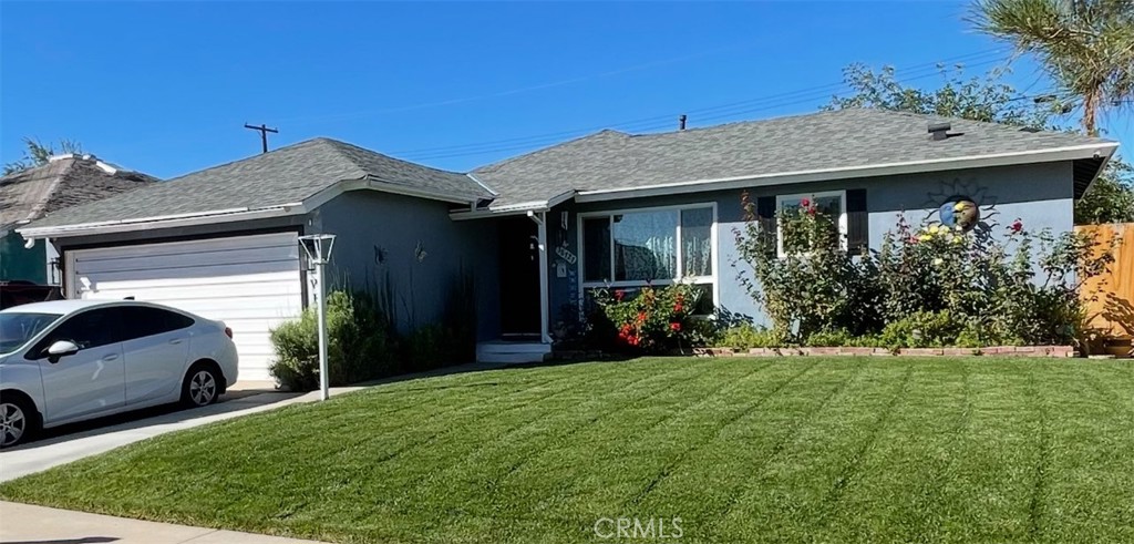 Welcome to this beautifully 4 bedroom 2 bath single-story home nestled in the heart of Palmdale. You'll love this prime location that’s conveniently located just minutes from shopping centers, schools, dining, entertainment public transportation and freeway access. Step inside to a bright and airy open floorplan featuring wood flooring throughout the home. The spacious living room welcomes you with abundant natural light—perfect for relaxing, family time and or entertaining. The dining area opens to the backyard through a large sliding glass door, creating seamless indoor-outdoor flow. The kitchen has been tastefully upgraded with ample cabinet space and food pantry.
Additional highlights include a New HVAC system for year-round comfort, a two-car garage with laundry hook-ups. Upgraded weather proof double-pane windows throughout the home. New roof, New outdoor light fixtures. New garage door system.
The backyard is ready for your personal touch to create the outdoor retreat of your dream. This home is move-in ready. Don't miss the opportunity to own this inviting and well-cared-for home in an established neighborhood in the beautiful city of Palmdale. Sale as-is.