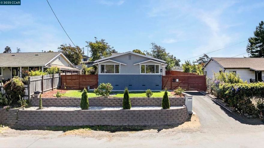 Welcome to 742 Alhambra Rd! This delightful single-story home offers 3 spacious bedrooms and 2 full bathrooms, thoughtfully updated to make it truly move-in ready. Enjoy a large private backyard retreat, gorgeous wood flooring throughout and dual pane windows. The gourmet kitchen with stainless appliances, stylish cabinets and garden windows. Recessed lighting and abundant natural light fill the home. The hallway bathroom boasts a double shower plus tub. The sunny oversized backyard includes a concrete patio perfect for relaxing or entertaining. An extra-long driveway provides ideal RV parking. Conveniently located just minutes from I-80 and multiple shopping centres with easy access to East Bay Regional Parks, Kennedy Grove, Wildcat Canyon and San Pablo Dam Reservoir. Short commute to San Francisco and Marin County. This charming property is a wonderful opportunity you don't want to miss. Schedule a tour.