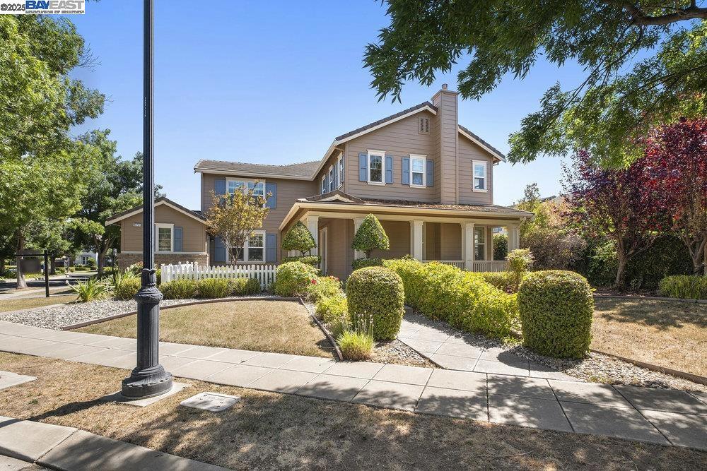 Welcome to 670 W Privado Way, a beautifully maintained 5-bedroom, 4-bathroom home on a spacious 10,019 sq ft corner lot in desirable Mountain House. With 3,496 sq ft of living space, this sun-filled home features an open floor plan with formal living and dining areas, a well-appointed kitchen with granite countertops, and a cozy family room with fireplace. A full bedroom and bath on the main floor offer ideal space for guests or multi-generational living. Upstairs includes generously sized bedrooms and a luxurious primary suite with a spa-style bathroom and walk-in closet. Enjoy the abundant natural light throughout the home, thanks to its prime corner location. The paid-off solar system offers great energy savings, and the landscaped backyard provides plenty of space to relax or entertain. With a 3-car garage, and close proximity to top-rated schools, parks, and commuter routes like I-205 and the ACE train, this home is the perfect blend of comfort, convenience, and efficiency.