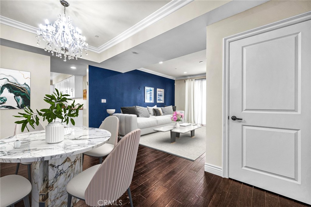 Welcome to this Bright and Spacious 3BR + 3BA condo in the sought-after Alcott Terrace complex, located in the heart of Pico-Robertson. This thoughtfully designed unit features an open and spacious floor plan with high ceilings, hardwood floors, and custom finishes throughout. The large living and dining areas flow seamlessly into a well-equipped kitchen with stainless steel appliances, custom cabinetry, and a kosher-friendly layout with dual sinks. The oversized primary suite offers a luxurious ensuite bathroom with stone and mosaic finishes. Additional highlights include a private balcony, in-unit laundry, recessed lighting, and generous storage. This secure building offers an elegant lobby, controlled access with security cameras, recreation room, elevator, and 2-car tandem gated parking. Centrally located just minutes from Beverly Hills, Century City, and the vibrant shops and restaurants of Pico Boulevard. A rare opportunity to own a move-in-ready 3-bedroom condo in a prime location.