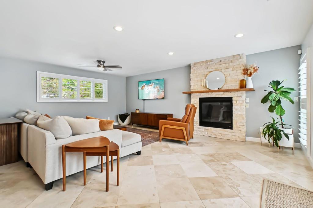 Welcome to 3435 Ann Drive, where coastal living meets comfort in beautiful Carlsbad, CA! This inviting single-story home offers 3 bedrooms, 2 baths, plus an office, and spans 1,894 square feet of thoughtfully designed space. The open layout seamlessly connects the living, dining, and kitchen areas, making it perfect for gatherings and everyday living. Feel the cool ocean breeze flow through large windows, filling the space with natural light. Recent updates bring peace of mind, including a new roof, modernized plumbing to the main line, upgraded electrical systems, and a fresh sprinkler system to keep the lush landscape thriving. Situated on a spacious 7,500 square foot lot, there's plenty of room for outdoor enjoyment and relaxation. Inside, you'll find the comfort of air conditioning, parking, and a convenient washer/dryer in the unit. Plus, a dedicated home office offers the perfect spot for remote work or creative pursuits. Located in a family-friendly neighborhood, this home is just a short walk away from local amenities and award winning schools, making everyday errands and leisure activities a breeze. Experience the perfect blend of convenience, community, and comfort at 3435 Ann Drive—it's ready to welcome you home and host the next chapter of your life!