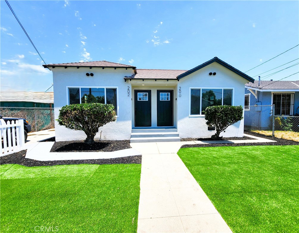 Beautiful, Immaculate, and Newly Remodeled Duplex on a Huge Lot!! Plenty of Room to add an ADU! Just about everything is NEW! New Exterior Stucco! New Exterior & Interior Doors! New Interior Paint! New Waterproof Luxury Vinyl Plank Flooring! New LED Recessed Lighting! New Shaker Style Kitchen Cabinets! New Quartz Counters! New Stainless Steel Workstation Sinks! New Stainless Steel Range Hoods! New Mini-Split Air Conditioners with Remote Controls! Mini-Splits are also Heaters! New Bathroom Vanities! New Bathroom Mirrors/Medicine Cabinets! New Bath Tubs! New Tile around the Tub! New Toilets! New Laundry Hookups! New White Vinyl Fence in the Front Yard and Backyard! New Artificial Grass that Stays Green and does not need Watering! New Plumbing, Supply Lines & Sewer! New Electrical Wiring, Including Circuit Breaker Panels! Super Long Driveway that Leads to a Two Car Garage and a Single Car Garage! Plenty of Cars can Fit on the Driveway and Even More in the Backyard! As a Home Buyer you can Live in One and Rent Out the Other Side to help make the payment! As an Investor get Ready to Rent this out for Big Bucks for the upcoming World Cup and Olympic Games! Walking distance to Church, Shopping, Restaurants and Wilson Park! This Duplex should NOT need any repairs for Years!