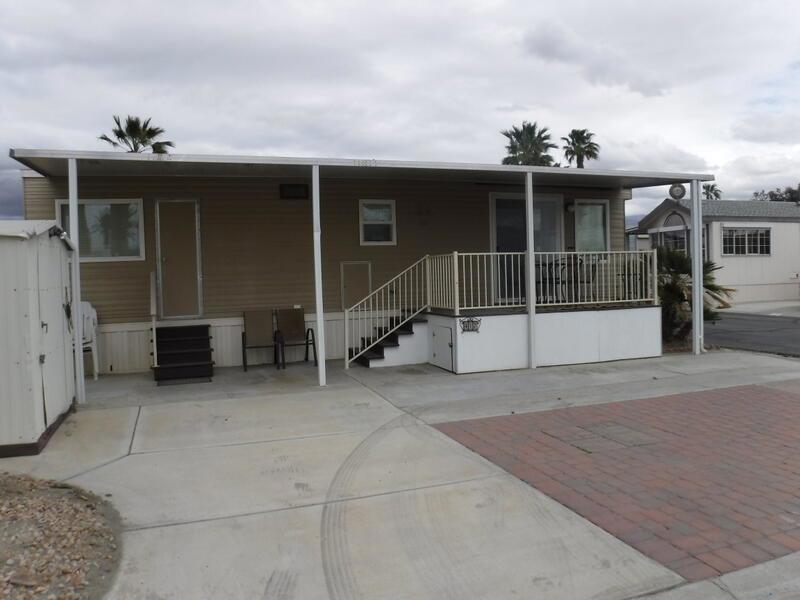 Indio Springs RV resort is a 55 plus community and NOT for long term. This unit has 1 bedroom, 1 bathroom and a nice open living room and kitchen. Newly remodeled. The community offers 2 community pools and spa. club house, during season many types of craft rooms, pickle ball, tennis, chipping green. Community laundry close by. Fantasy Springs casino is next door with several restaurants and entertainment. Starbucks near by and shopping.