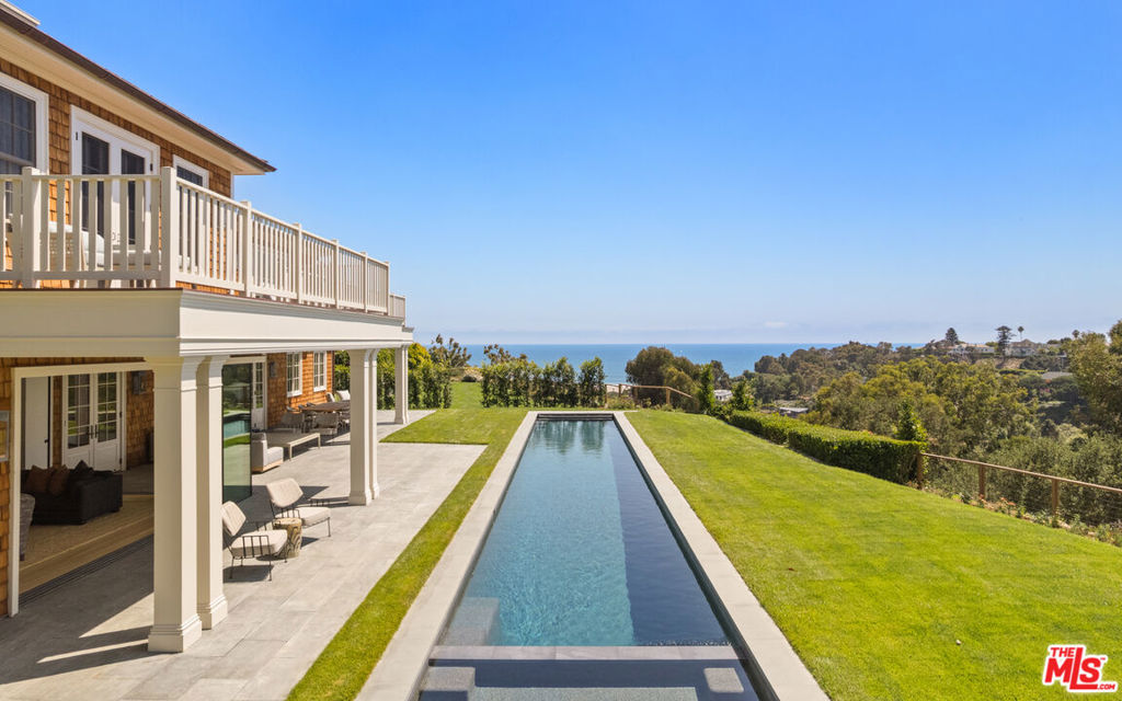 Once in a generation traditional estate on a double lot (525 & 527 Spoleto) with tennis/pickle/sports court, large park-like lawns and spectacular ocean views. Completely private, the home has been completely remodeled and just completed in 2025 with every conceivable amenity. Two-story entry, large paneled living room, formal dining room, a true gourmet's kitchen with open breakfast room and fireplace that leads to a beautiful family room and covered loggia. Incredible primary suite with beautifully appointed luxurious bath and closets. Lower level includes theater, media room, wine cellar, and staff/guest room, etc. The grounds and ocean views are beyond words - perfect indoor/outdoor living with rolling lawns, swimmer's pool, and much more. Shown to pre-qualified clients.