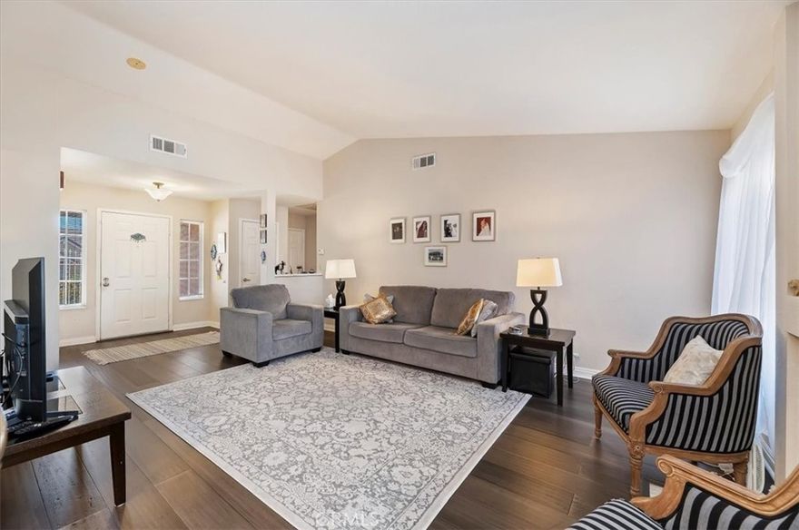 Fully FURNISHED:- 2 bed 2 bath beauty in a prime 55+ community, updated and move in ready from day one. Just steps away from shopping, restaurants, theaters, the post office, and gym, this prime location makes daily living effortless. The community features two clubhouses plus an RV storage area, creating a relaxed and practical lifestyle. Inside, the home has been tastefully upgraded. The seller has added new flooring, fresh interior paint, a stylish new fireplace, and a remodeled kitchen complete with modern cabinets, countertops, and appliances. The living and dining area flows nicely and the split floor plan places both bedrooms on opposite sides of the home for added privacy. The backyard is nearly maintenance free with a block wall, covered patio, and peaceful views of the San Jacinto Mountains. Comes fully furnished including appliances remain with the home, with only a few personal decor pieces excluded. A clean, move-in ready property in a great 55+ setting.