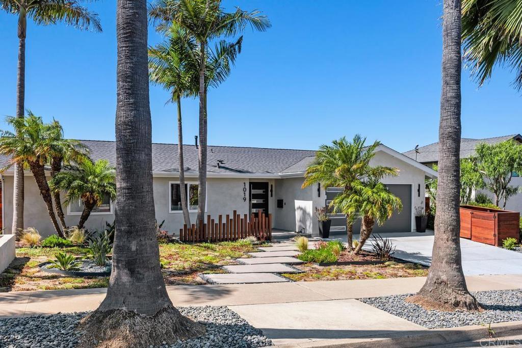 Exquisitely updated, upgraded ocean view home in Cardiff. Full house renovation inside and out was completed in last 2 years. All one level living; sit-down in living room, dining area and primary suite and enjoy amazing ocean views. State of Art throughout; New kitchen and baths; extra cabinetry & consoles; waterfall edge on kitchen counters; Bosch appliances, induction cooktop & range. Bathroom mirrors are fog free and have LED lighting, Hans Grohe fixtures. Custom closet organizers. Second refrigerator in garage. Keyless entry, 2 car garage with additional driveway parking; Solar panels w Tesla Powerwall battery backup, Electric car charging outlet in garage. HVAC unit w Nest thermostat automation. Enjoy SoCal outdoor living at it's finest! 5 person sauna located within private 22 x 12 foot ocean view pergola. 7 person hot tub. Yard fully fenced.