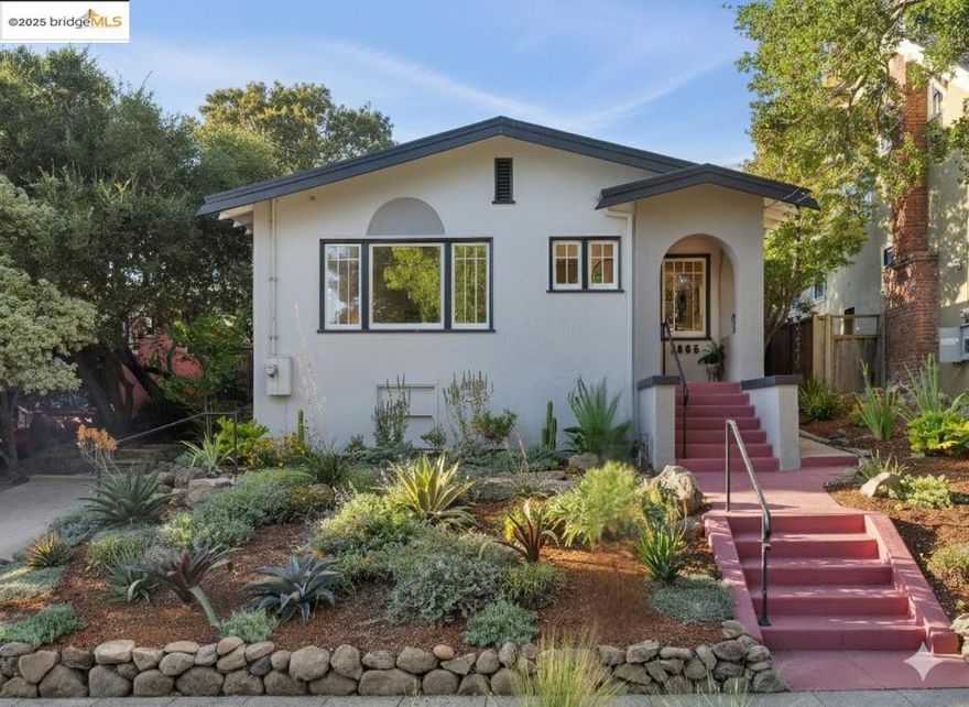 Bright and airy 3 bedroom Craftsman home in a coveted Thousand Oaks location just two short blocks to famed Solano Avenue. Lovely multi-light windows, gleaming oak floors, a fireplace in the living room, built-ins in the formal dining room, renovated kitchen with quartz counter tops, stainless appliances and a butcher block breakfast nook. The remodeled bathroom retains a classic aesthetic. Enjoy dreamy mature drought-tolerant landscaping in the front yard as well as the spacious backyard which features a new deck for relaxation and entertaining, plus a spacious (approx. 300sf) garage full of potential (ADU, anyone?). Lovingly maintained over decades of ownership, this special home is ready for its next stewards. Enjoy the magic of North Berkeley with its tree lined streets, shops & eateries, parks, playgrounds, trails, public pool & ball courts, library and schools.