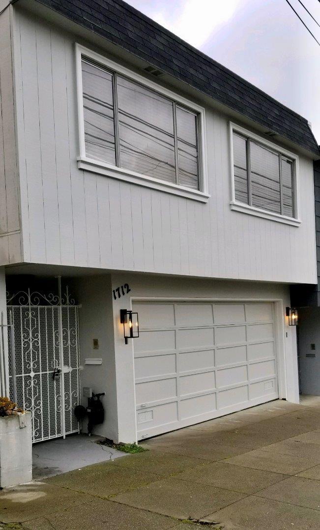 Large four bedroom home. Beautifully maintained. Ideal open floor plan. Floor to ceiling windows offering amazing San Francisco Skyline, Twin Peaks and Bay views! Remodeled eat-in kitchen, custom cabinets, quality stainless appliances. Great open plan living and dining room with amazing views. BBQ and relax on the deck and enjoy the flickering city lights at night. Fireplace in family room. Three spacious bedrooms up, a fourth bedroom/media, gym or bonus room and a full bath down stairs (ground level). Washer and dryer included. Big flat, fenced yard with fruit trees. Attached spacious garage with ample storage. Central location with easy access to San Francisco and Silicon Valley.