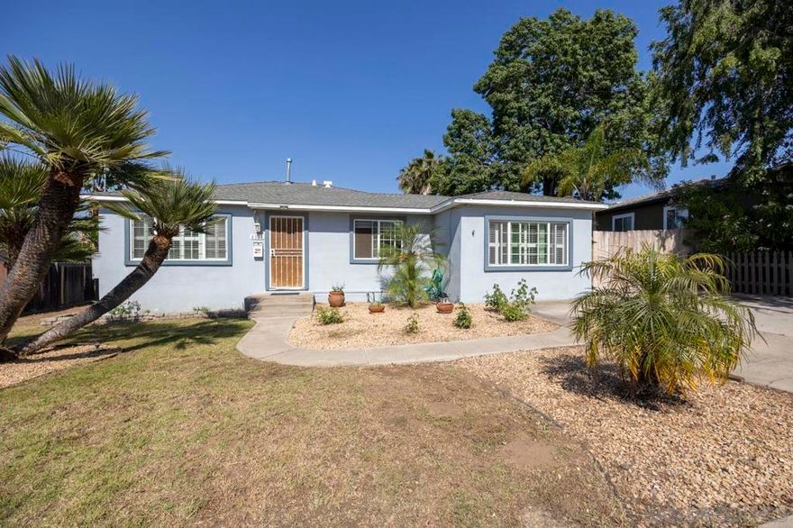 Updated Home with Expansive Backyard in Rolando! Welcome to this charming 3-bedroom, 1-bath single-family home located in the heart of Rolando. This well-cared-for property features numerous upgrades, including updated plumbing, electrical, and dual-pane windows for modern comfort and peace of mind. The kitchen and bathroom have been thoughtfully remodeled over the years, blending classic charm with updated finishes. Step outside and enjoy a spacious backyard retreat complete with an elevated deck, jacuzzi, and a thriving orange tree—perfect for relaxing or entertaining. Enjoy sweeping views and outdoor living at its finest. Situated near schools, shopping, and Chollas Lake Park, this home offers both convenience and comfort in a desirable neighborhood.