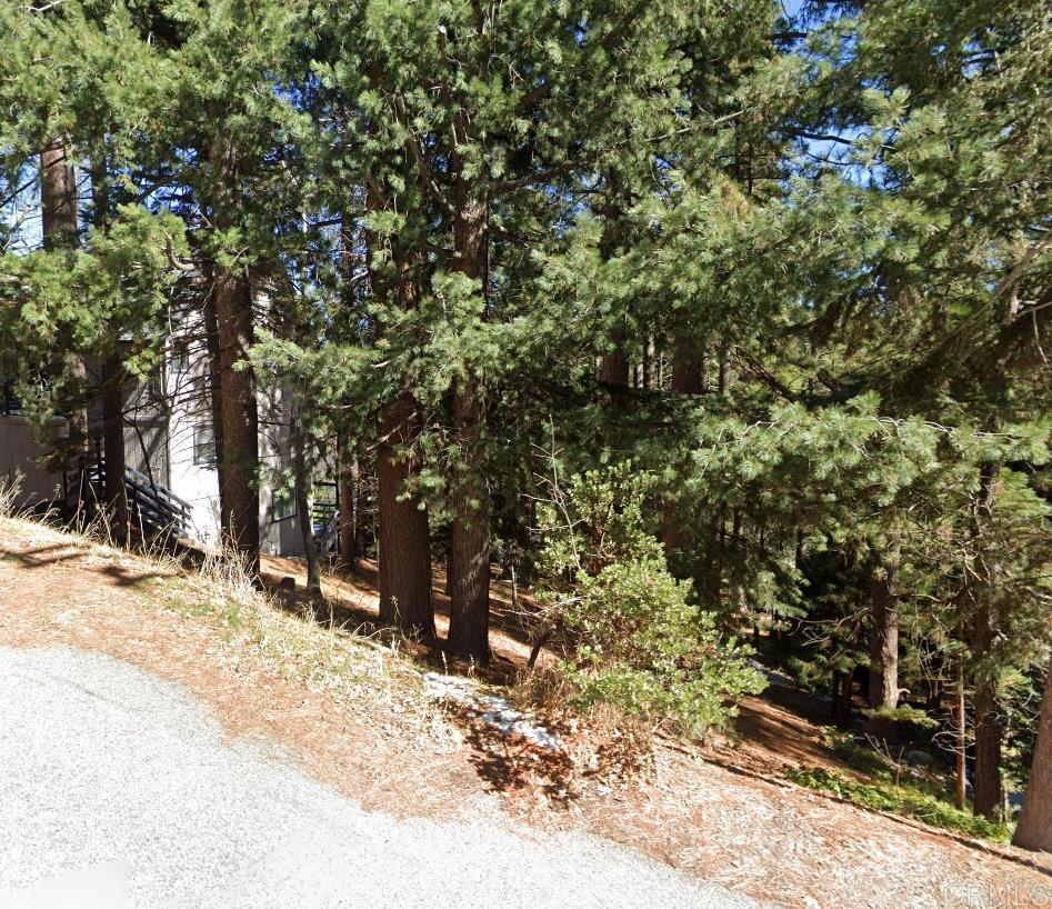 Prime lot elevated over the west side of Grass Valley Lake and Lake Arrowhead country club golf course. This vacant residential property is located between established houses and is begging to be built on. Built in convenience with this lot being just one street away from the golf course/lake, gently sloped, and cleared parking just across from the lot.