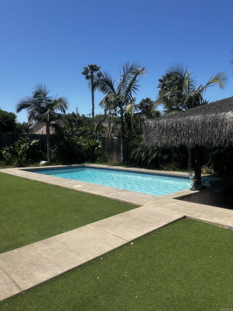 3 bedroom one bath single family home. Beautiful back yard with a pool, turf and a palapa to entertain your family or guest.