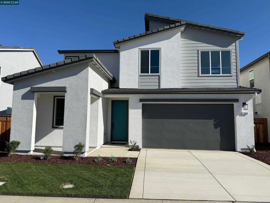 Brand new home with a large yard at Serena is move-in ready for it's lucky new owners! Home has been highly upgraded with designer finishes, white cabinets, custom backsplash, LVP flooring and more. This exceptional home is situated on a cul de sac and offers a 55' plus backyard perfect for a pool! Additionally, there is a Jr. suite with a full bath on the lower level- just waiting for extended family or guests as well as a flex space perfect for a den or office. Home also has a cook's kitchen with large center Island, plenty of cabinets and a seperate back kitchen, built-in stainless appliances, soaring ceiling and large outdoor covered California Room. The upper level offers spacious bedrooms, laundry, shared bath, loft and sumptuous Primary suite with oversized shower, freestanding soaking tub, and walk-in closet. SOLAR is INCLUDED. Don't delay!