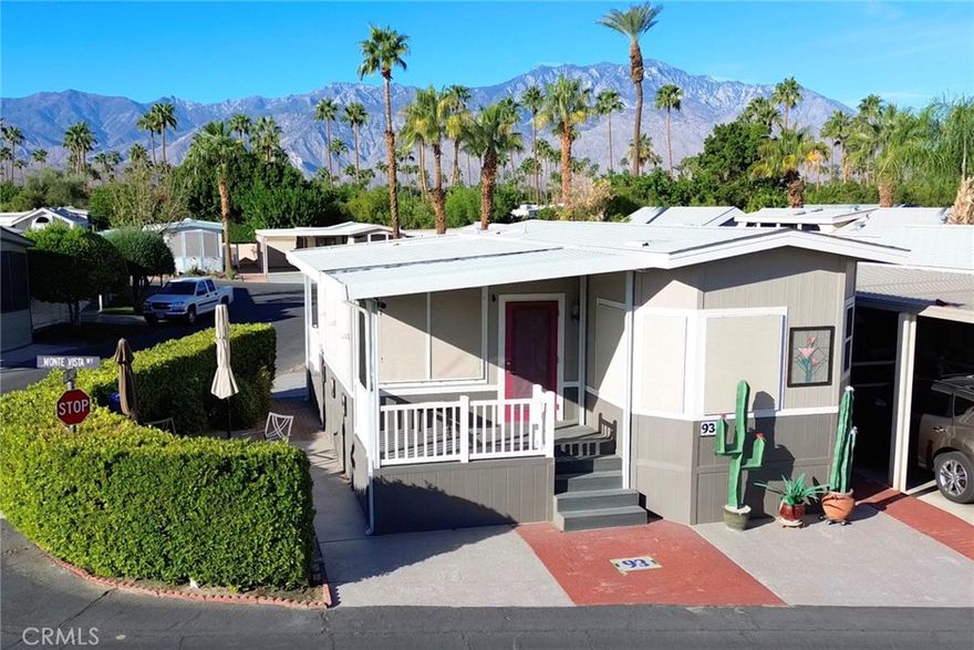 Don't miss one the best properties in in the highly sought after 55+ Seasonal Living "Desert Shadows RV Resort"! You Own Land! Grant Deed Lot with Water, Cable, Trash, and common area included in HOA! This unit is one of the best in the resort, completely renovated, fully furnished and well appointed indoors and out! luxury abounds! 5 Star Kitchen! Cozy Living Room, full size washer and dryer! This is a MUST SEE!  Amazing amenities in this fabulous oasis! 2 large & well-maintained clubhouses plus 3 additional satellite clubhouses, An indoor pool with a large spa and sauna, An olympic-length (unofficial width) lap pool, A total of 6 pools, 5 spas and 3 saunas, Sunken, lighted tennis courts, 8 Pickle-ball courts, An indoor shuffleboard pavilion, 16,000-square foot San Jacinto room with floating hardwood dance floor, and a professional stage, plus a large kitchen, A 3,000-square foot “Our Gang” party room and lounge with a giant fireplace and kitchen, A huge party terrace with mountain views, A fully equipped fitness center, A dance studio, Library, Billiards room, Horseshoe pits, Several laundries, restrooms and bath facilities, Card & hobby rooms with Pottery Kiln, A putting green, Organized fitness activities, Daily activities including dances, dinners and entertainment, Wi-Fi and wired broadband Internet access. Close to everything!