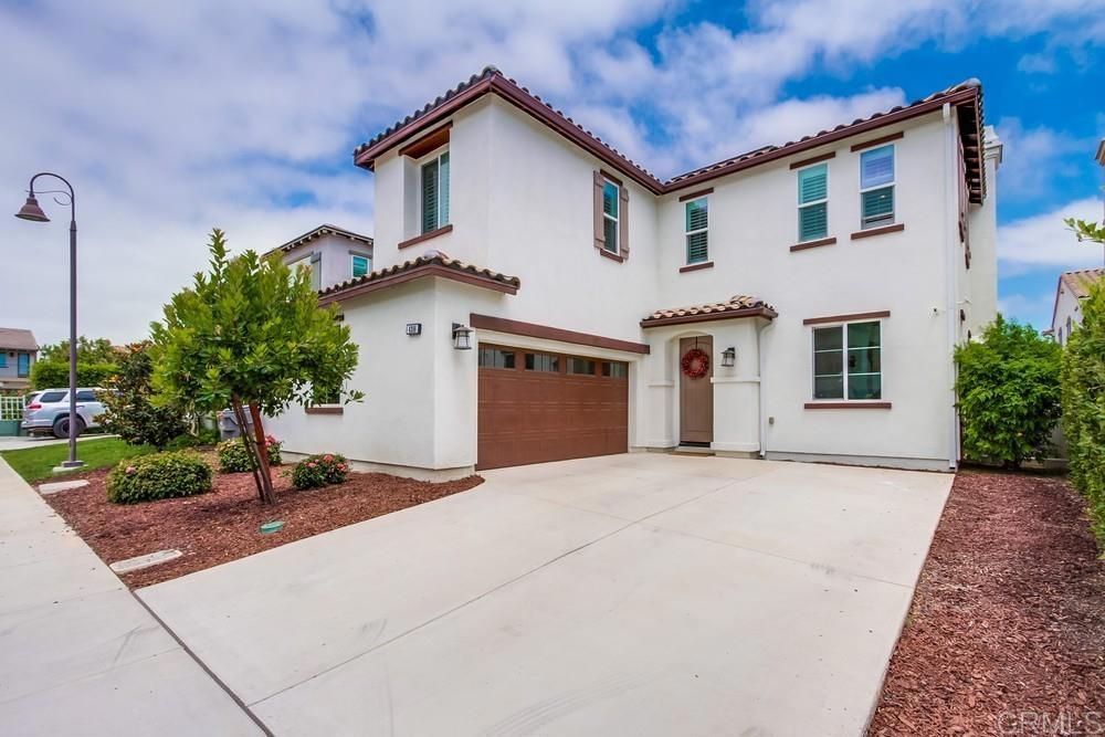 A striking 2018-built home in the vibrant Mission Lane community. This move-in ready property combines modern finishes with a family friendly design perfectly situated near shopping, dining, and community amenities. The interior features open concept living, with a spacious kitchen that flows effortlessly into the dining area and great room, anchored by a cozy fireplace. The kitchen has quartz countertops, stainless steel appliances, ample cabinetry, and natural light. The upstairs loft offers a flexible entertainment space, playroom, or study area. Community amenities include, a resort style pool & jacuzzi, and fire-pit & BBQ entertainment areas, as well as scenic walking paths and green spaces.
