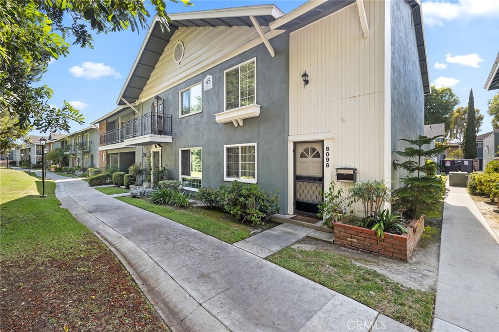 Don't miss this exceptional opportunity to own this lovely 4 beds / 2 baths, END UNIT TOWNHOME, nestled in the highly coveted Monticello community. Known to be one of Buena Park's treasured communities, this home offers an array of amenities, with park-like greenbelts, community pool, clubhouse, playground and tennis courts. Family friendly, offering plenty of play areas and open spaces for children and adults alike. Nestled on an end unit, this home boasts of a LARGER PATIO and ATTACHED/DIRECT ACCESS TO PRIVATE CARPORT, can be easily turned into an Enclosed Garage, best interior location in the community. Extra parking is available throughout the community. This home has been upgraded with dual pane windows, newer Central Air and Heat, newer Water Heater, Pergo flooring on the second level, custom built stair rails and a freshly painted interior. The kitchen boasts of custom-built wood cabinetry, full size pantry, granite countertop, and a new Frigidaire Gallery oven. The bedrooms are all spacious with large closets. Making this home more special is having Two (2) Primary bedrooms! One located downstairs and an expansive Primary bedroom upstairs with an extra-large walk-in closet. The main floor bathroom is fully remodeled with beautiful Travertine tiles and a large walk-in shower. Relax and unwind in the backyard patio, a private area for a second living space creating a true oasis. *VERY LOW HOA* Recent HOA upgrades include a newer roof, fresh exterior paint, and block wall. Goes to the highly rated Buena Terra Elementary and just minutes from Knott’s Berry Farm, walking distance to the Buena Park Library, parks, restaurants, shops, and freeway access- it's the perfect location! Great opportunity for first time home buyers, downsizing, or an investment home. Zoned SFR, this complex qualifies for FHA and VA loans. Tastefully remodeled, lovingly maintained, this is pride of ownership at its best. Schedule your private showing today!